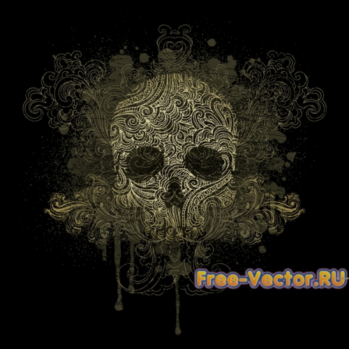 Вектор с черепом s015