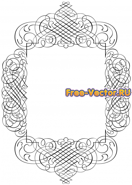 Рамка в вензелях 2772