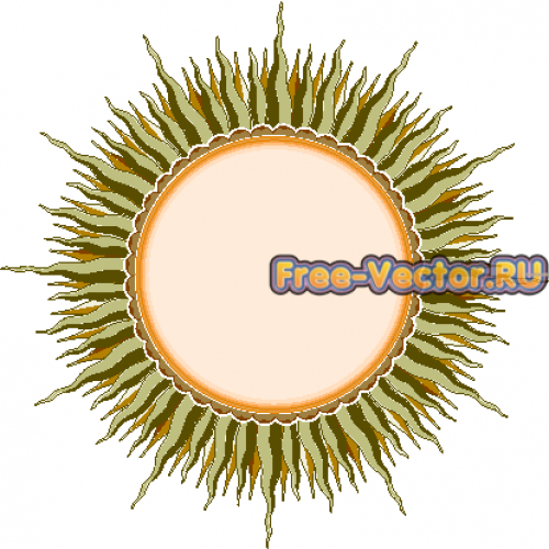 Рамка в виде солнца вектор d0256