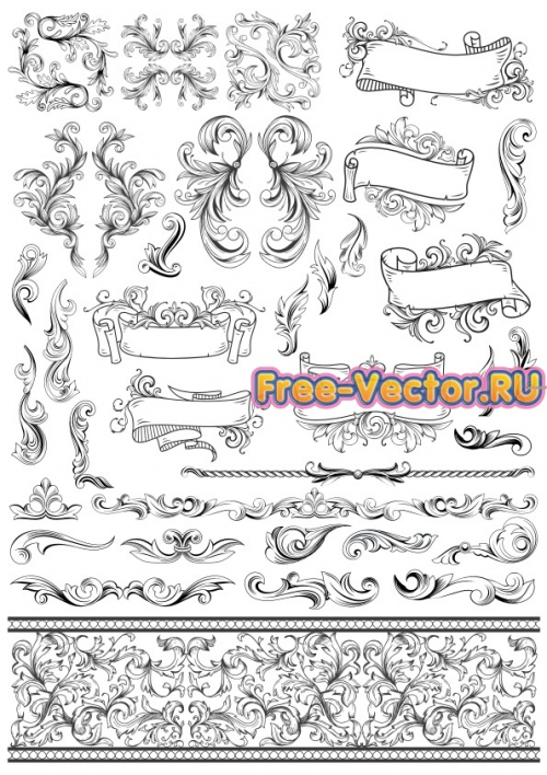 Ленты, рамки формат cdr