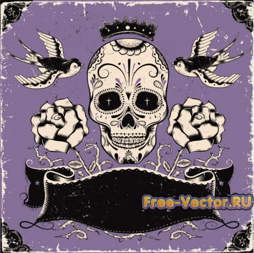 Вектор с черепом s024