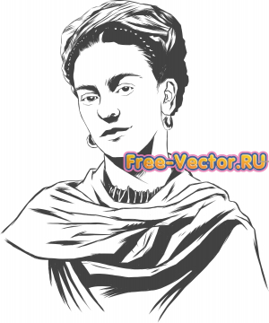 Frida Kahlo Vector Art Free Vector Files cnc