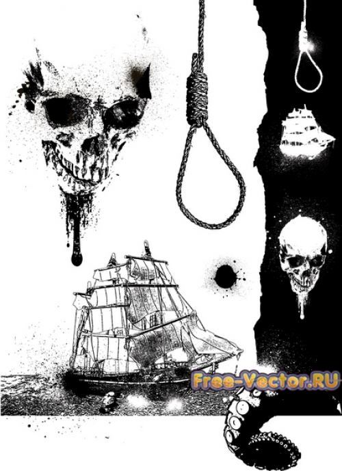 Вектор с черепом s041