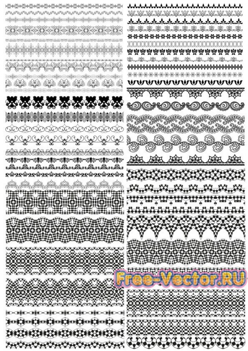 Различные варианты бордюров