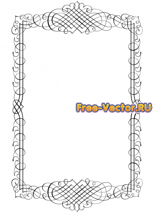 Рамка в вензелях 2767