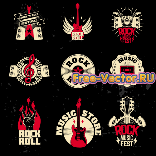 Rock логотипы вектор cdr