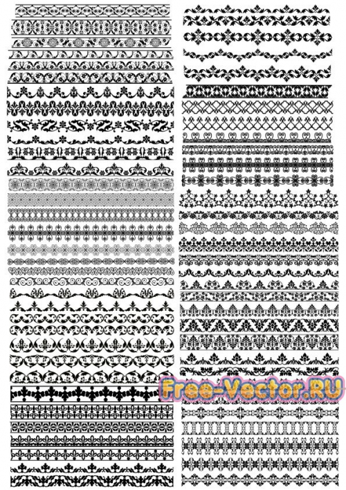 Большой набор бордюров и багетов