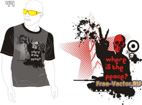 T shirt картинка на футболку m-044