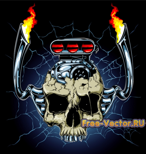 Вектор с черепом s027