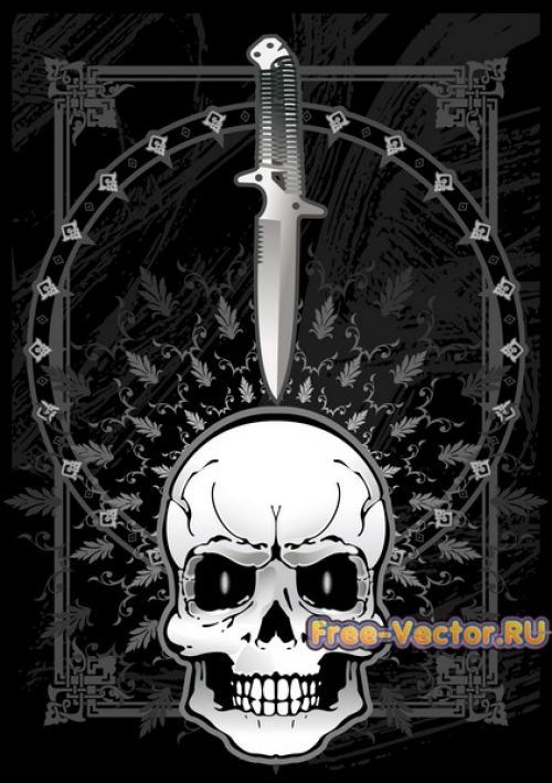 Вектор с черепом s046